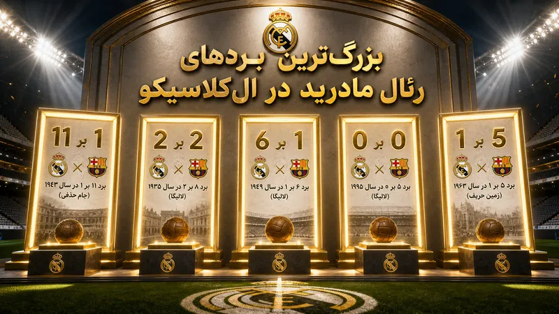 بهترین بردهای رئال مادرید مقابل بارسلونا در ال کلاسیکو